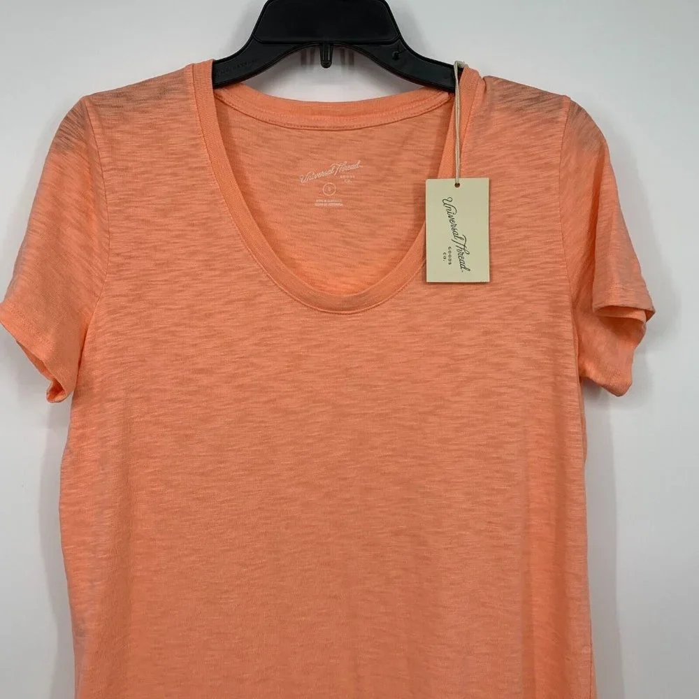 Universal Thread T-Shirt Dress Coral Orange Short Sleeve NWT - Picture 5 of 11